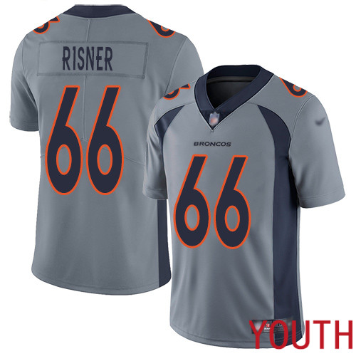 Youth Denver Broncos #66 Dalton Risner Limited Silver Inverted Legend Football NFL Jersey